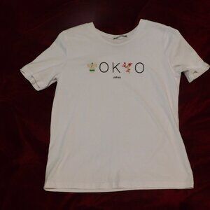 ZARA Tokyo White Tee Small